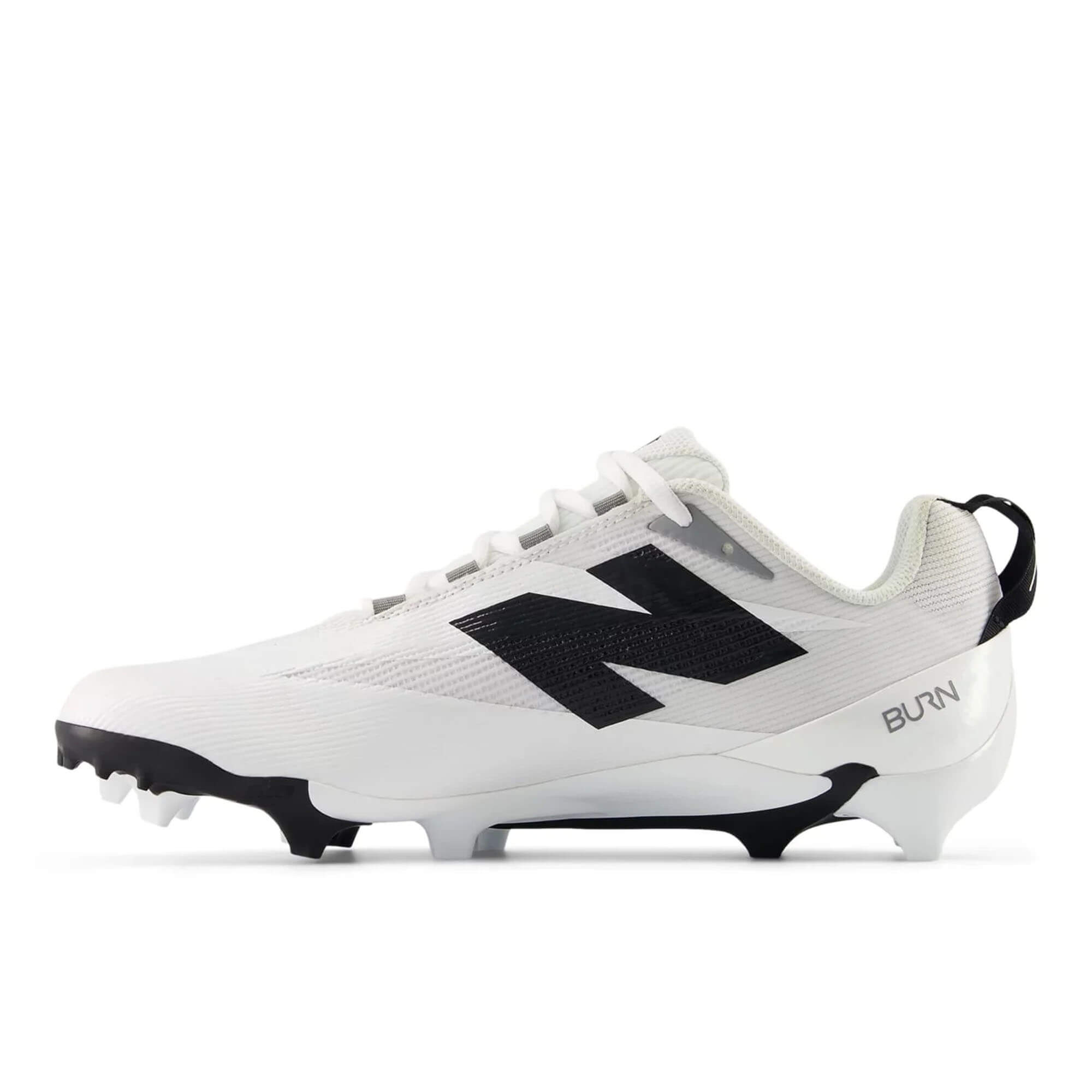 New Balance Burn X5 White Lacrosse Cleats | Top String Lacrosse