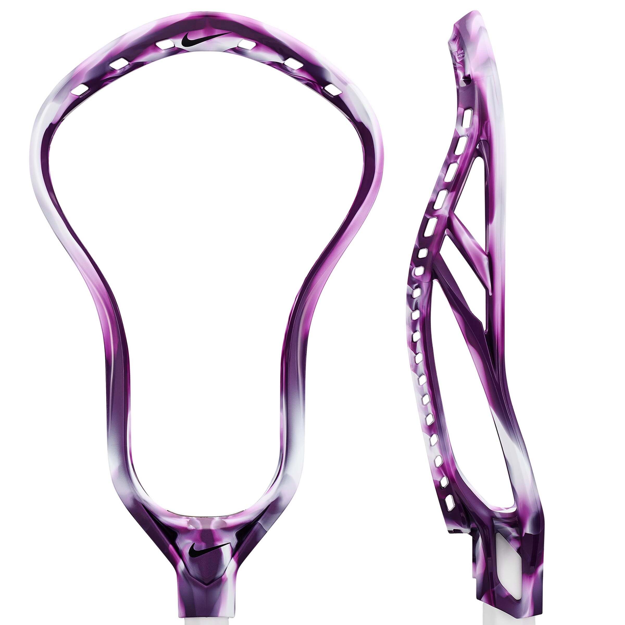Nike L4 Limited Edition Grape White Marble Lacrosse Head | Top