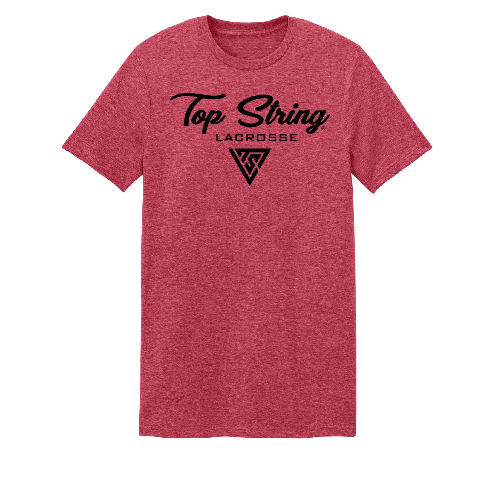Top String Lacrosse Script 2.0 Logo T-Shirt - Red - Black