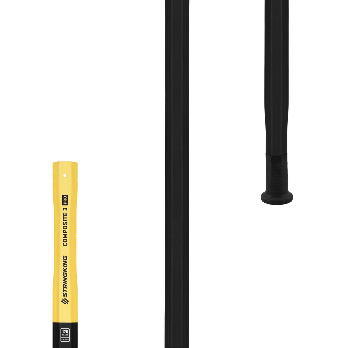 StringKing Composite 3 Pro Faceoff Lacrosse Shaft - black - 175  | Top String Lacrosse