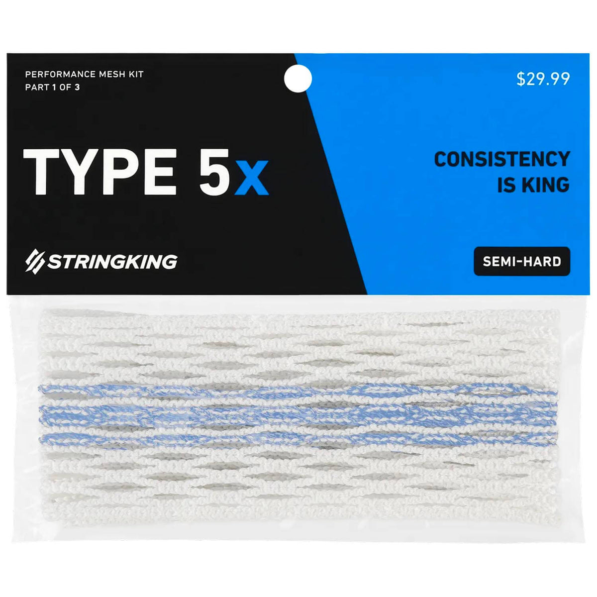 StringKing Type 5s Tracer Lacrosse Mesh - carolina | Top String Lacrosse