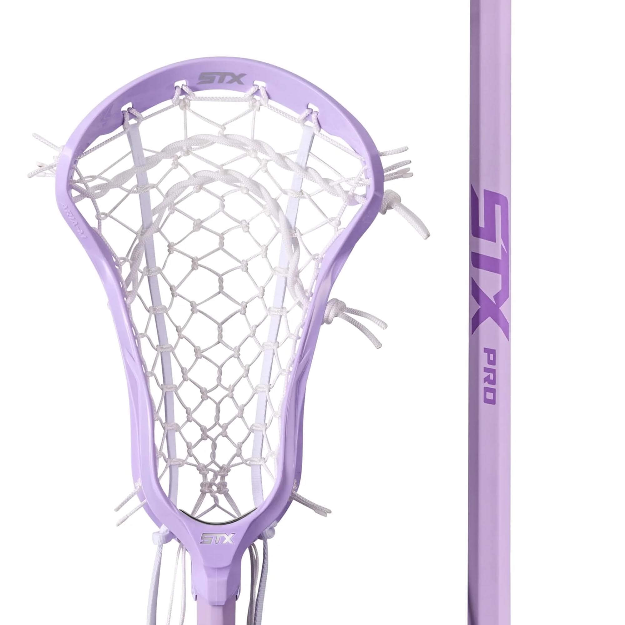 STX Aria Pro-M Pastel 10 Degree Composite Complete Women's Lacrosse Stick - Purple | Top String Lacrosse