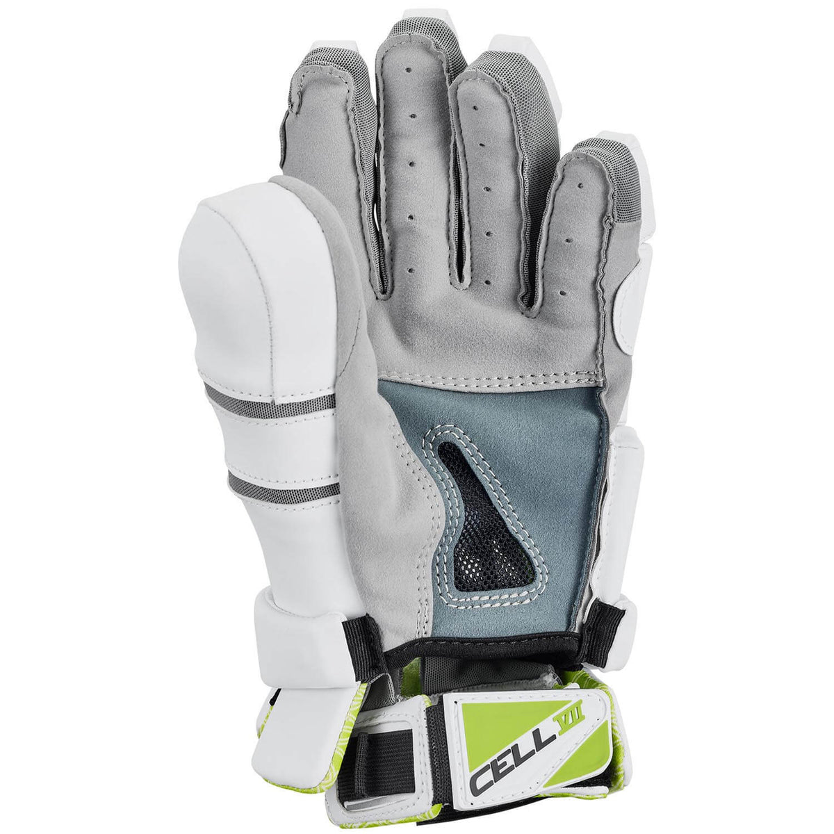 STX Cell VII Lacrosse Goalie Gloves - white  | Top String Lacrosse