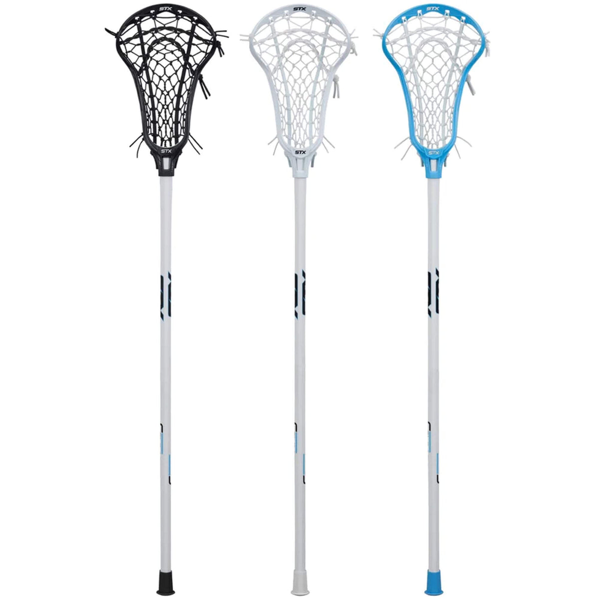 STX Lacrosse Crux 400 Bâton Complet pour Femme avec 2 Poches en Maille Crux Graphite