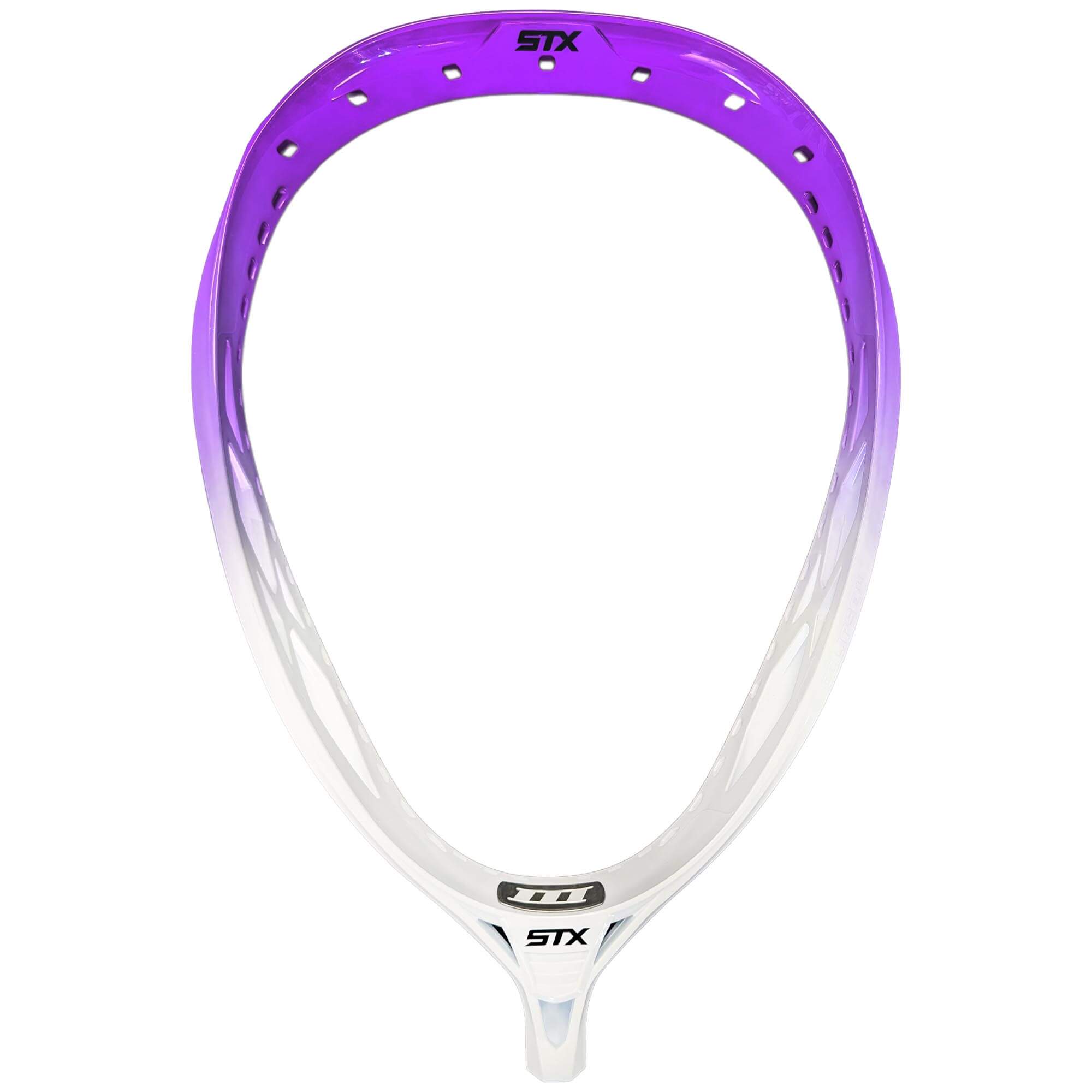 STX Eclipse 3 Dyed Goalie Lacrosse Head - Purple - White | Top String Lacrosse