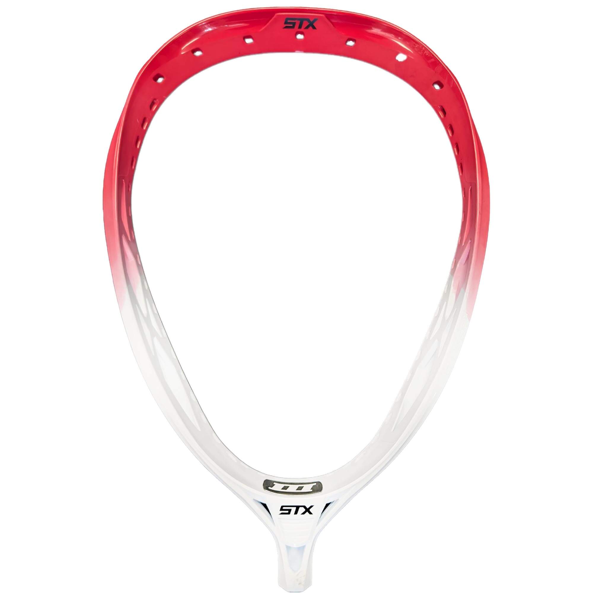 STX Eclipse 3 Dyed Goalie Lacrosse Head - Red - White  | Top String Lacrosse