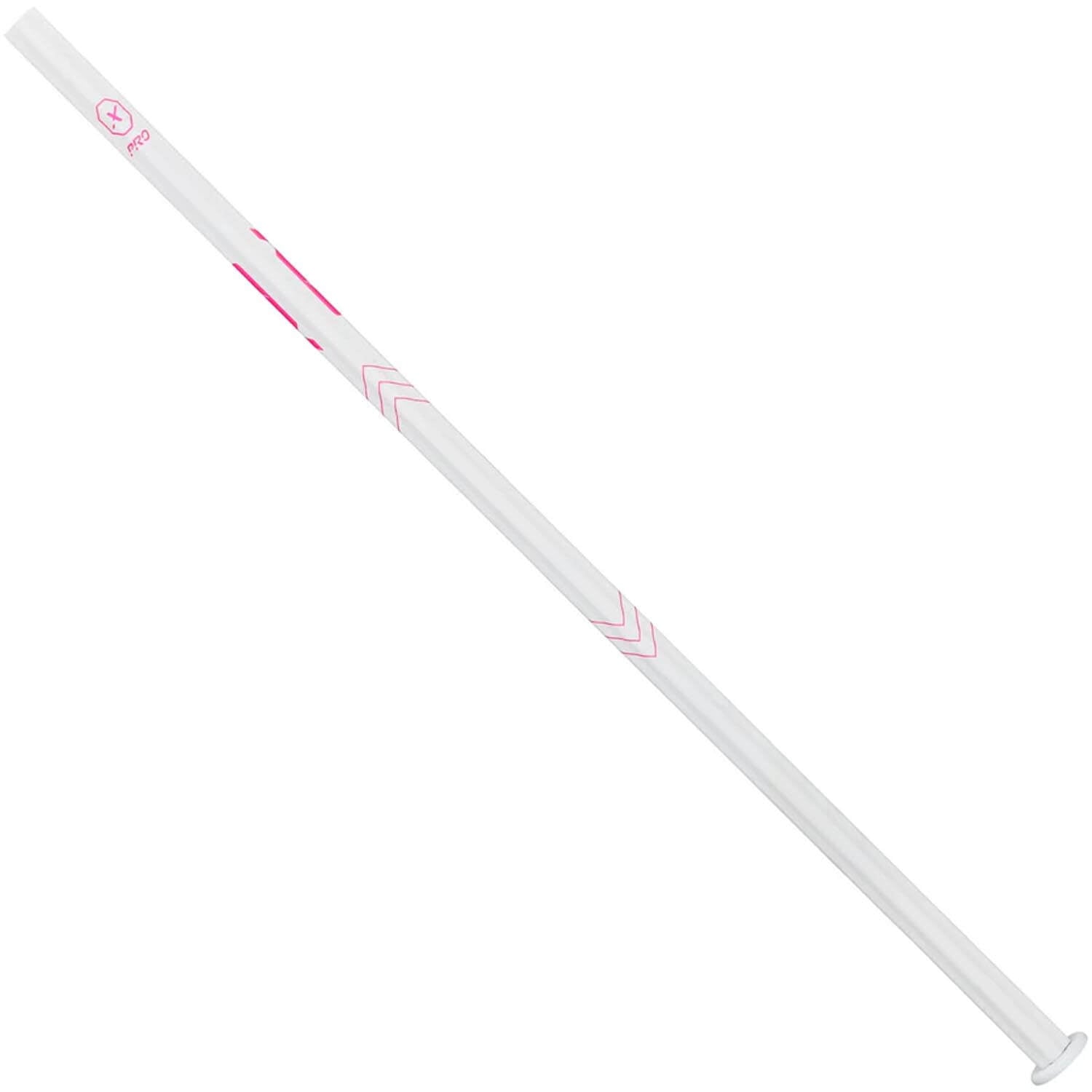 STX Fiber Pro X Grip White - Pink Composite Attack Lacrosse Shaft | Top String Lacrosse