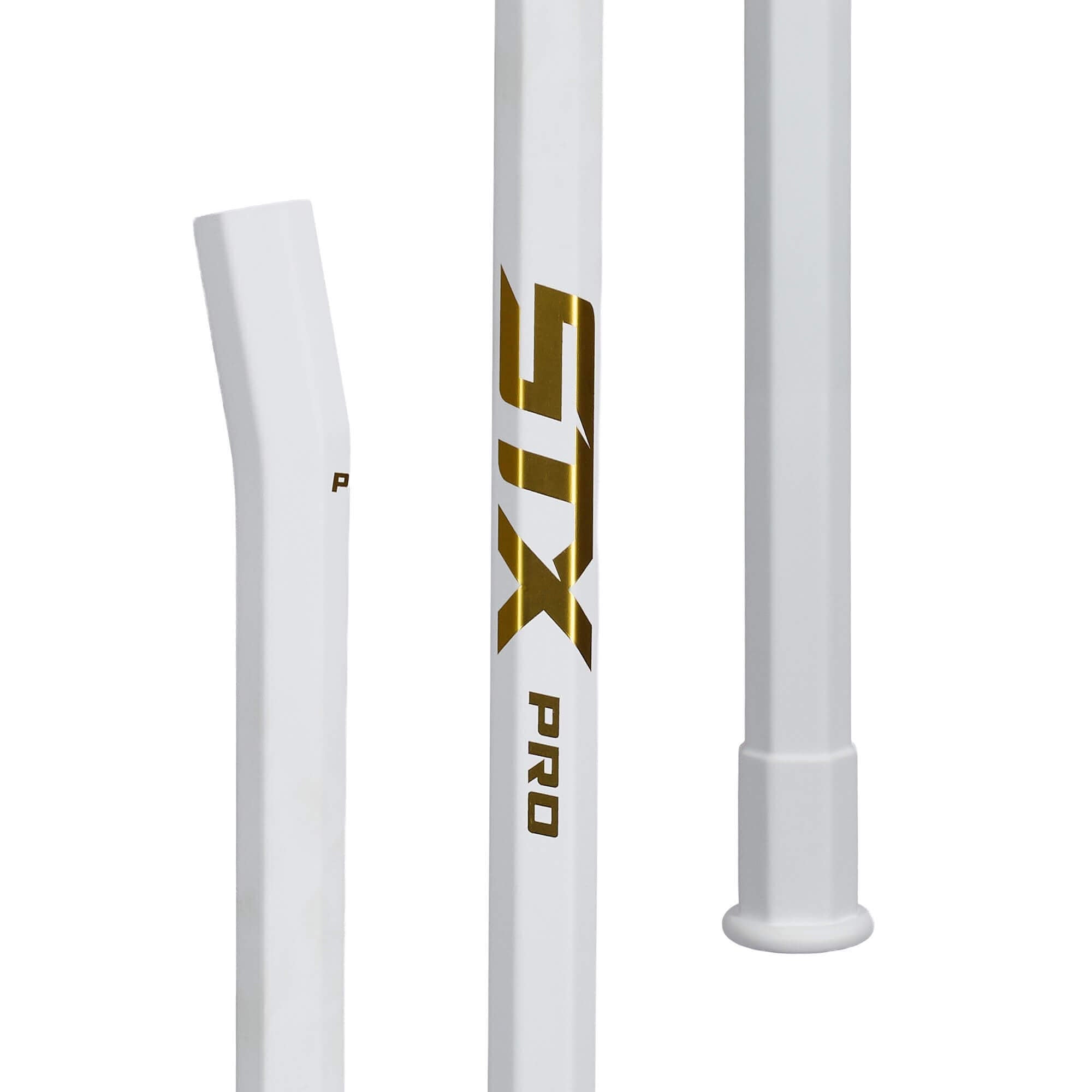 STX Pro 10 Degree Women's Composite Lacrosse Shaft - White and Gold | Top String Lacrosse