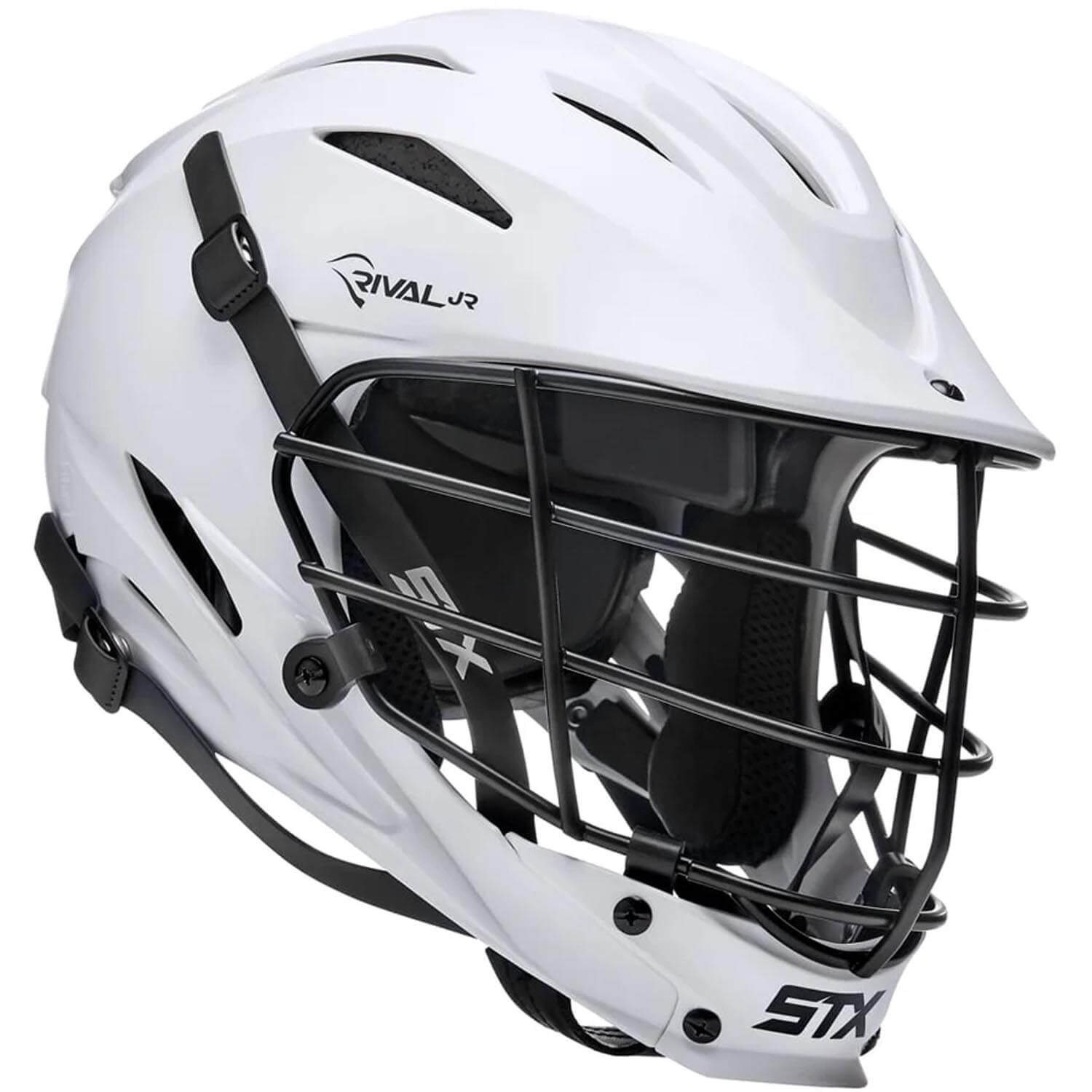 STX Rival Jr Youth White Lacrosse Helmet | Top String Lacrosse