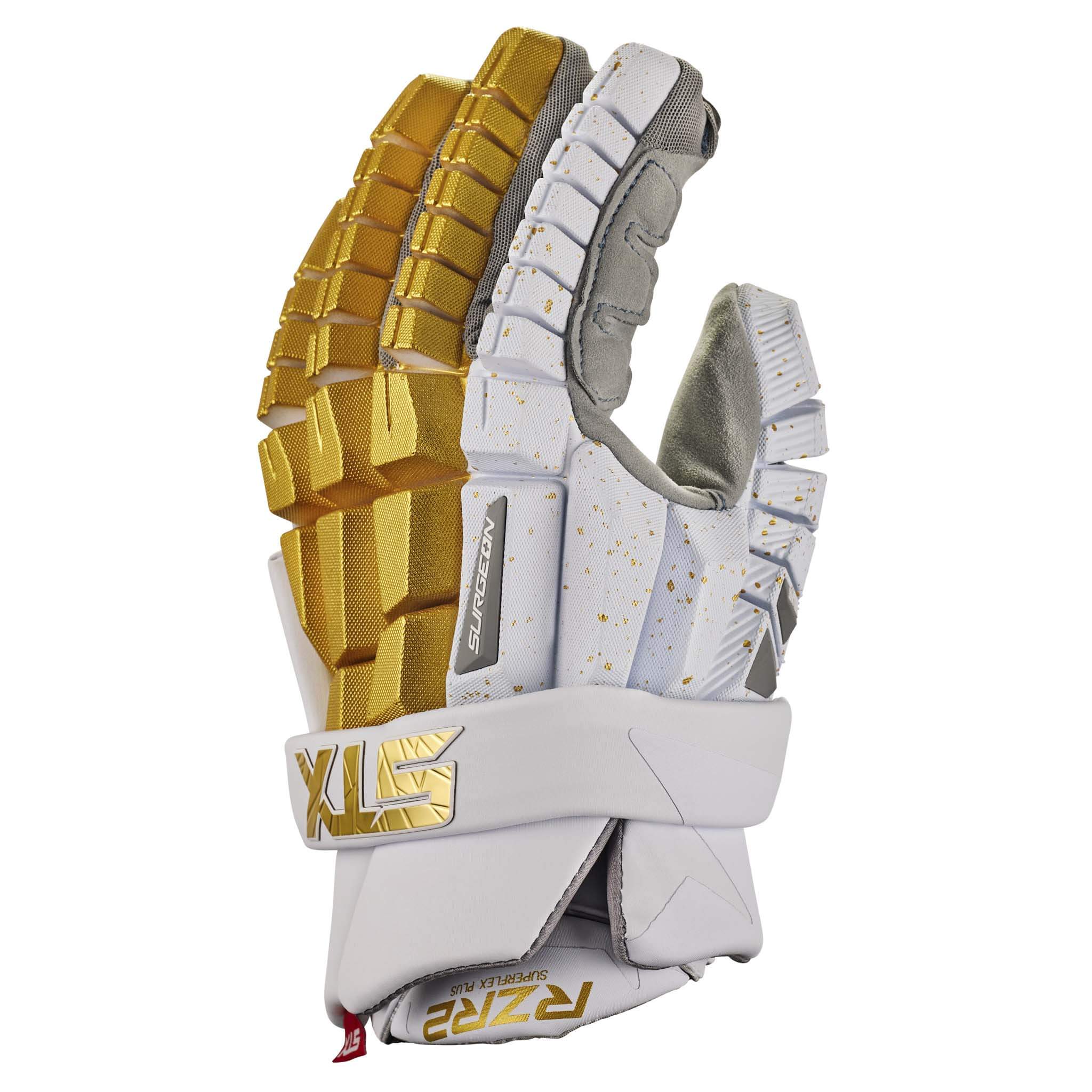 STX Surgeon RZR2 LE Gold Lacrosse Gloves