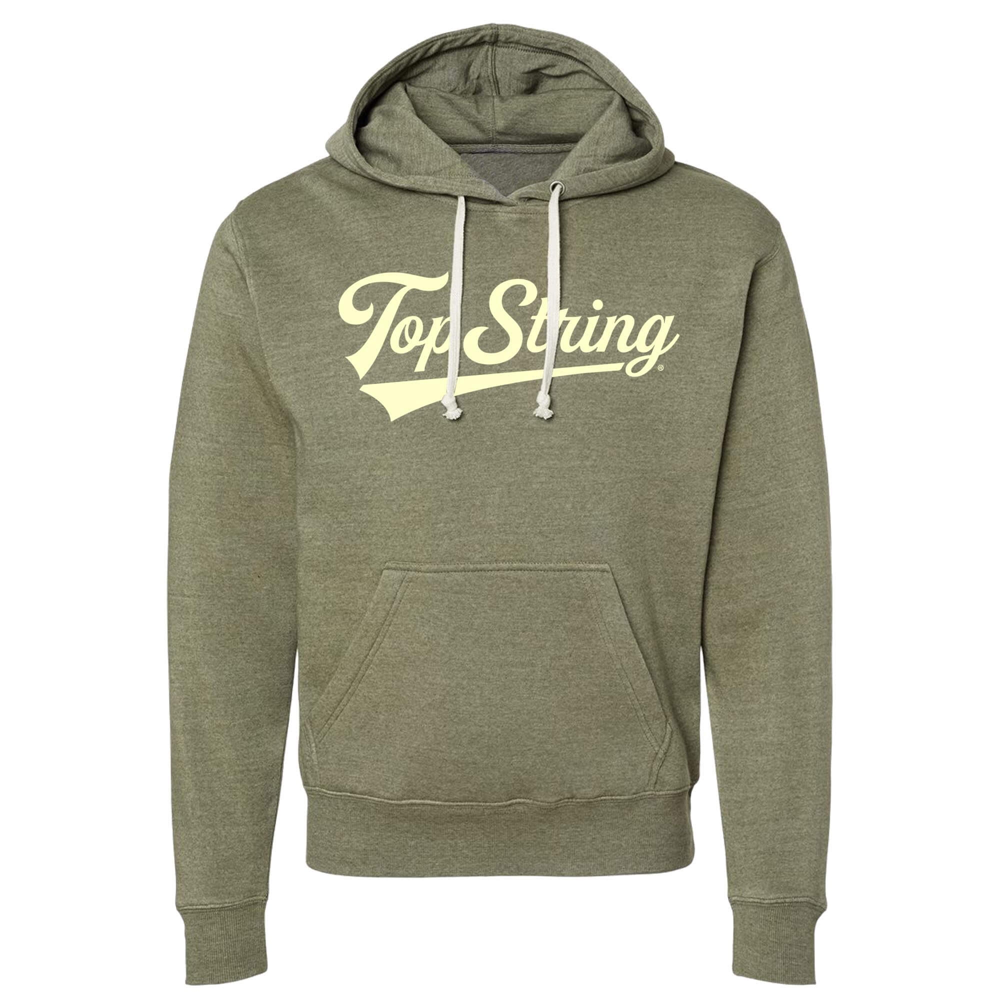 Top String Lacrosse Vintage Logo Green Hoodie