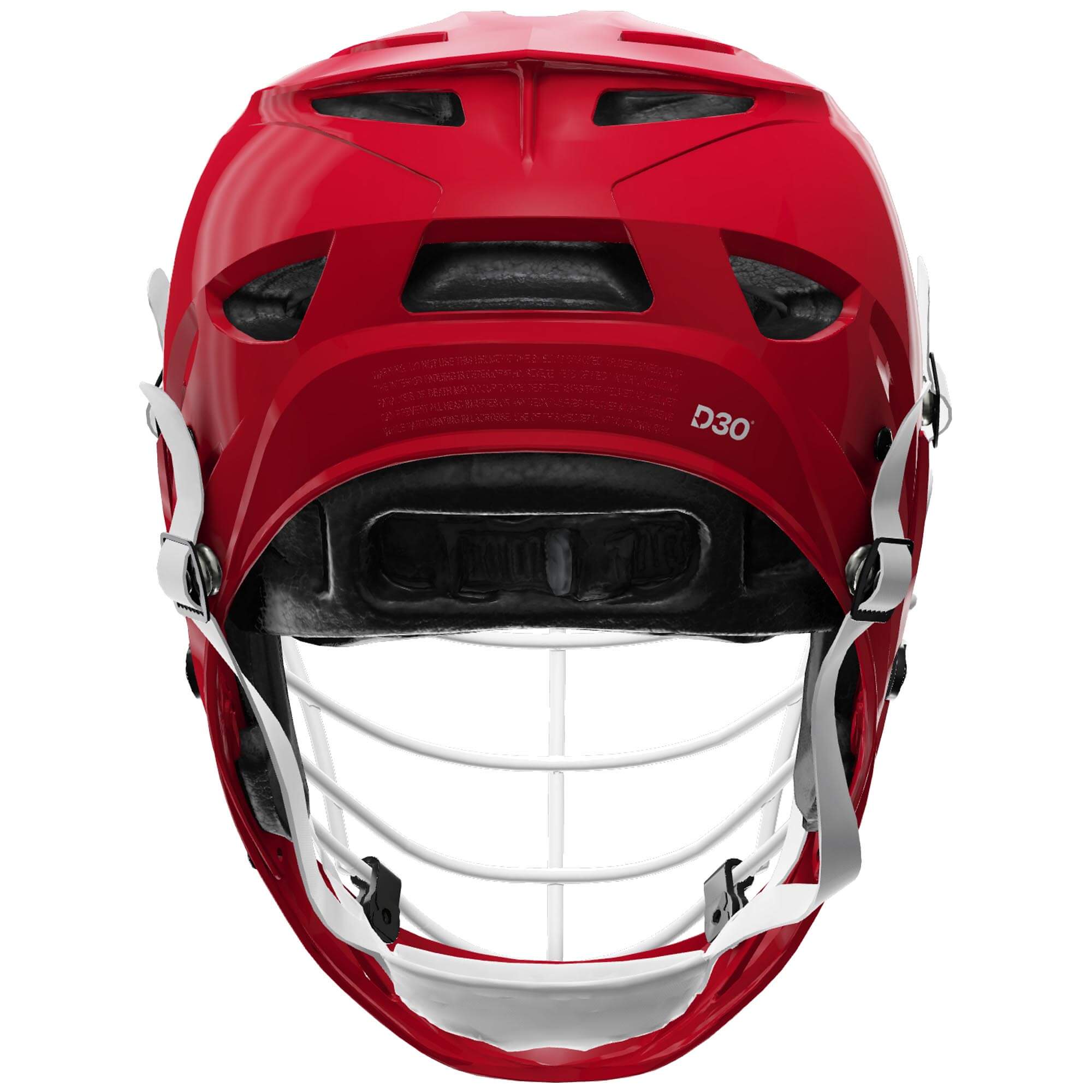 STX Aero Lacrosse Helmet - Matte Red Shell - White Mask - Red Chin - White Strap | Top String Lacrosse