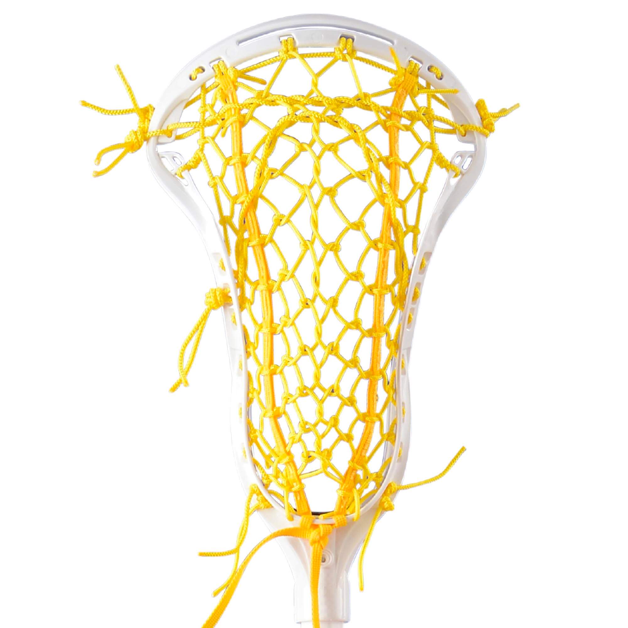 Gait Apex 2 Women's Lacrosse Head - Flex Mesh - white - yellow | Top String Lacrosse