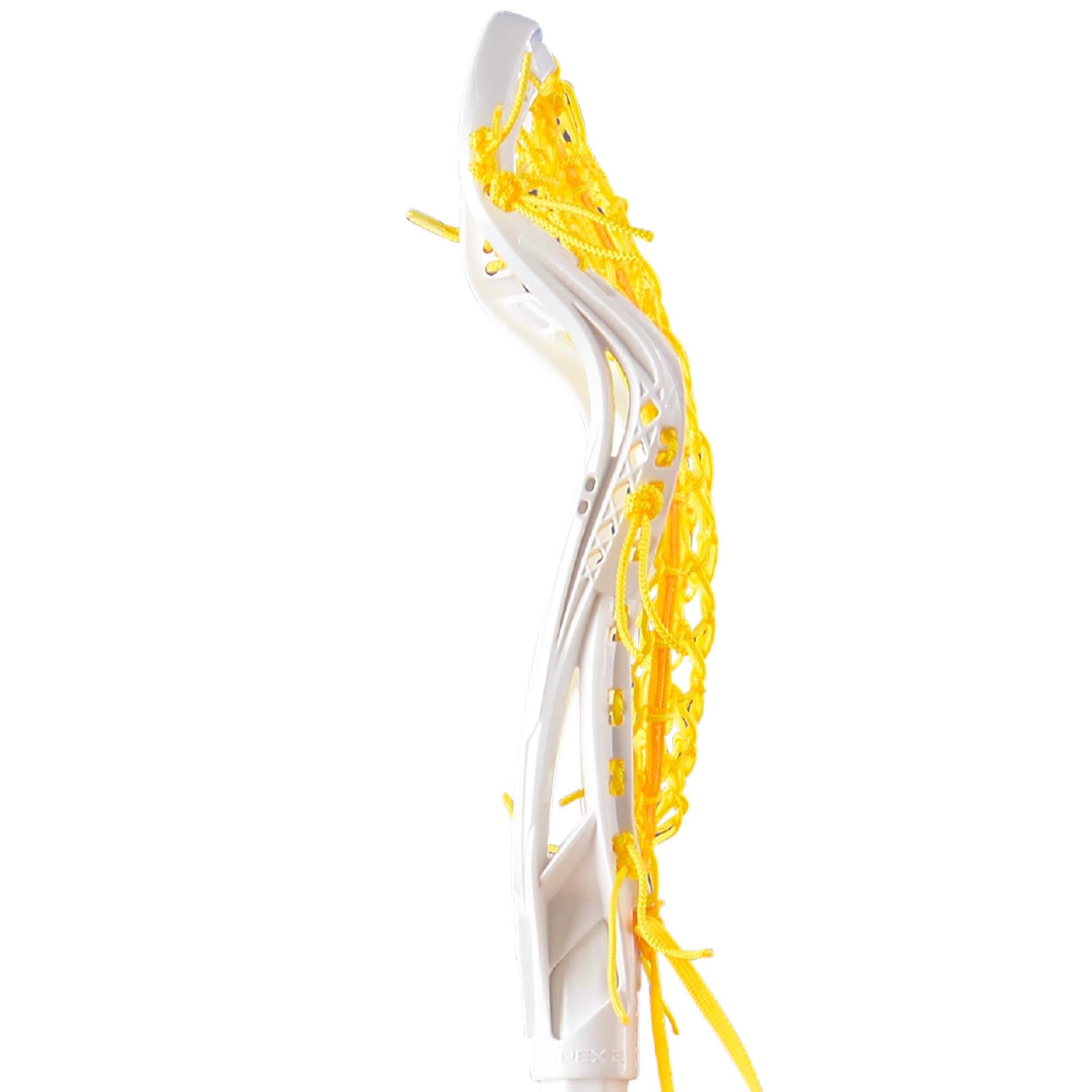Gait Apex 2 Women's Lacrosse Head - Flex Mesh - white - yellow | Top String Lacrosse