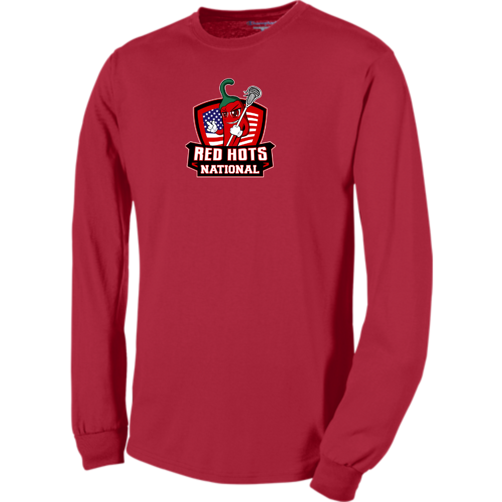 Red Hots National Lacrosse Champion Premium Classic Long Sleeve T-Shirt - Red