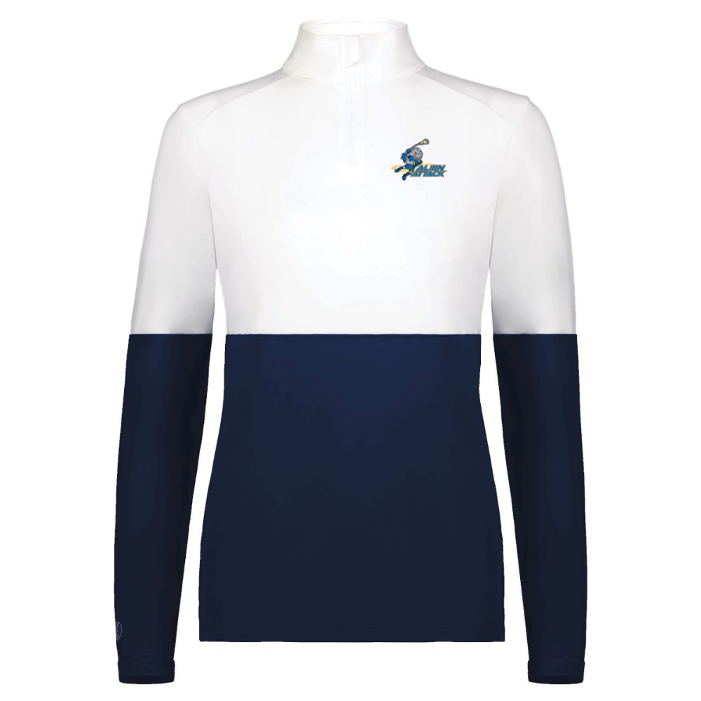 MYLA - Women's Team Quarter-Zip Pullover - White/Navy