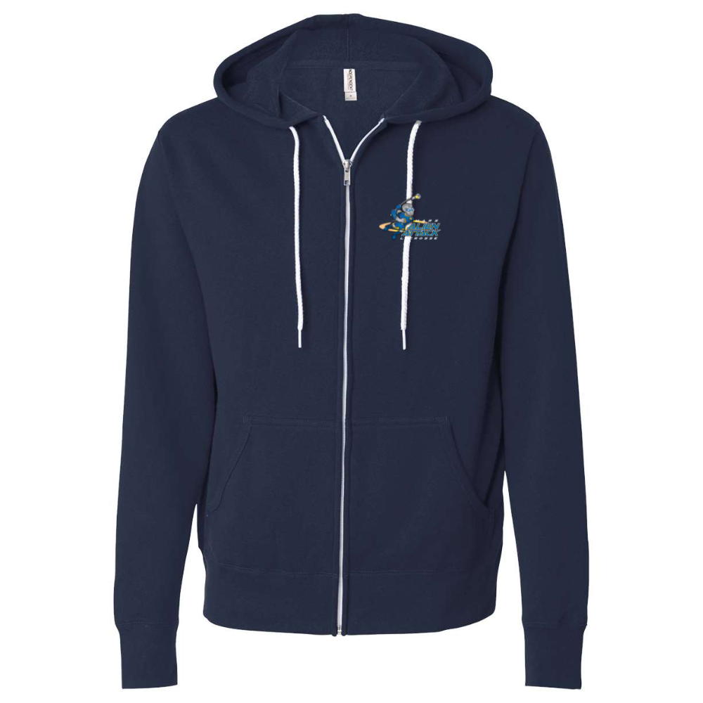 MYLA - Lightweight Full-Zip Hooded Sweatshirt - Navy