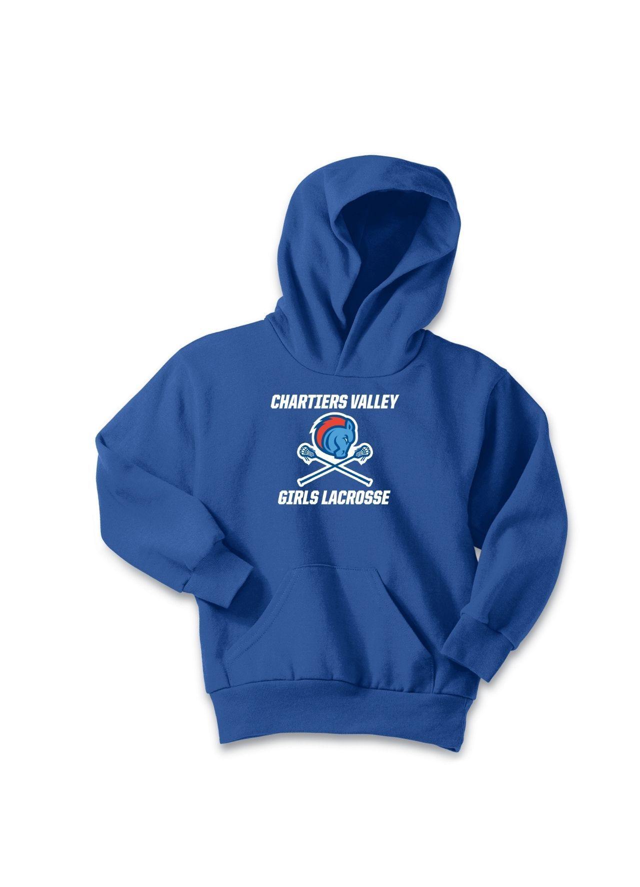 Chartiers Valley Girls Port & Company® Youth Core Fleece Pullover Hooded Sweatshirt - Royal