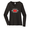 University Lacrosse Women's  VIT Tee Long Sleeve  V-Neck - Black