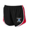Chartiers Valley Ladies Cadence Short - Black/Red - Top String Lacrosse