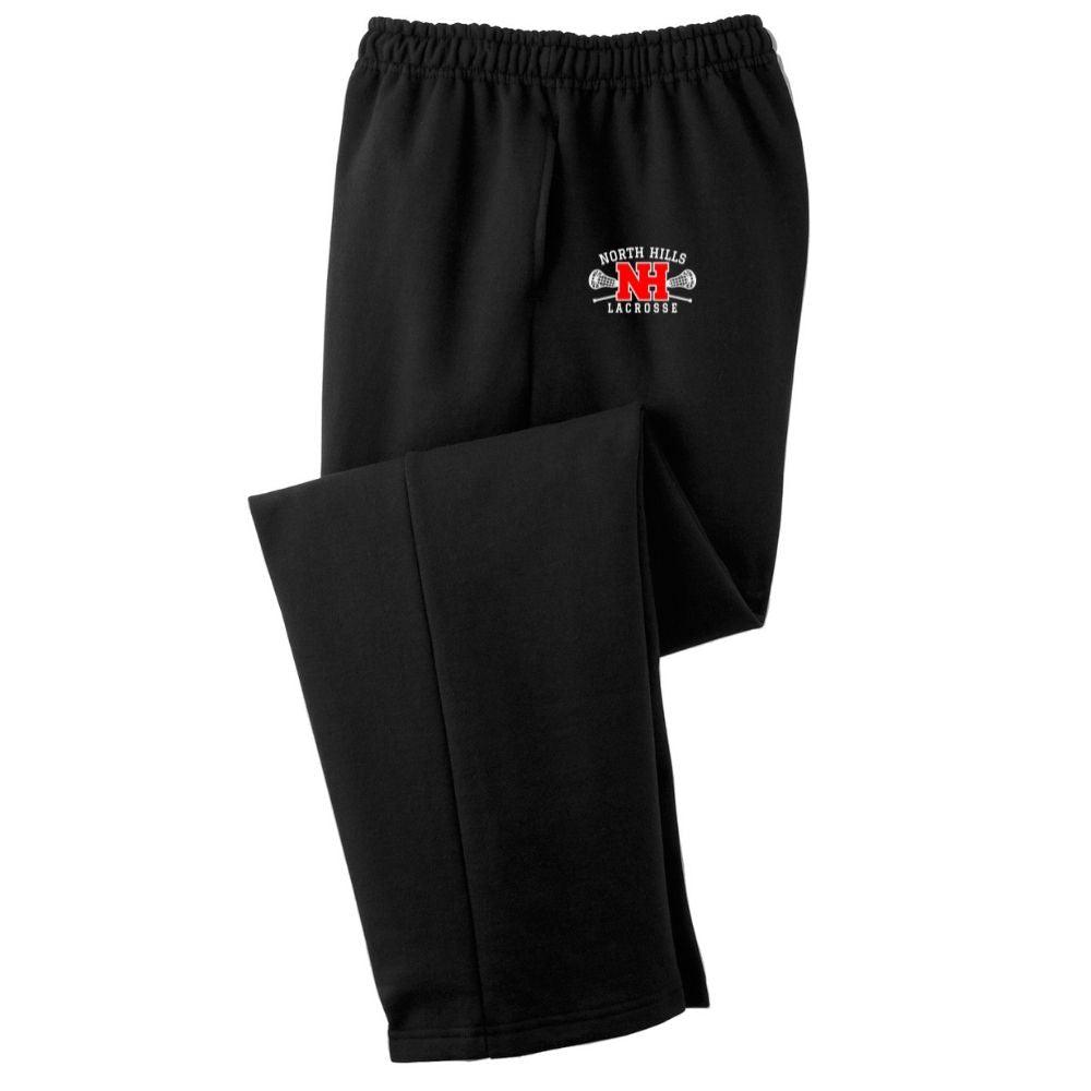 University Lacrosse Core Fleece Sweatpants- Black