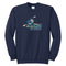 MYLA - Youth Core Fleece Crewneck Sweatshirt - Navy - Top String Lacrosse