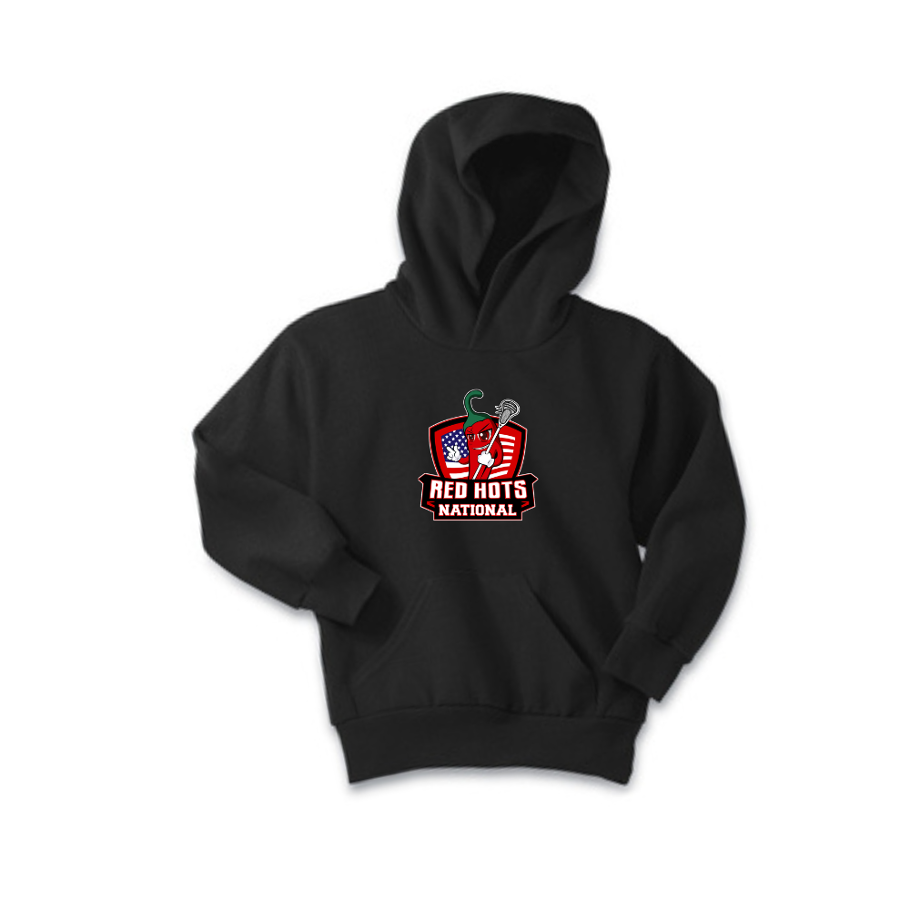Red Hots National Youth Core Fleece Pullover Hooded Sweatshirt - Black