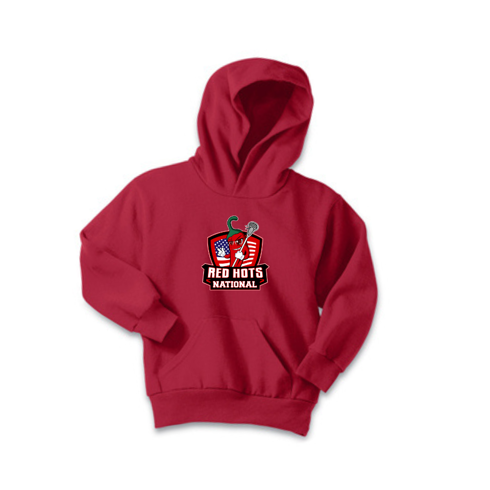 Red Hots National Youth Core Fleece Pullover Hooded Sweatshirt - Red