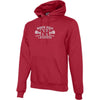 University Lacrosse Champion Powerblend Hooded Sweatshirt - Red