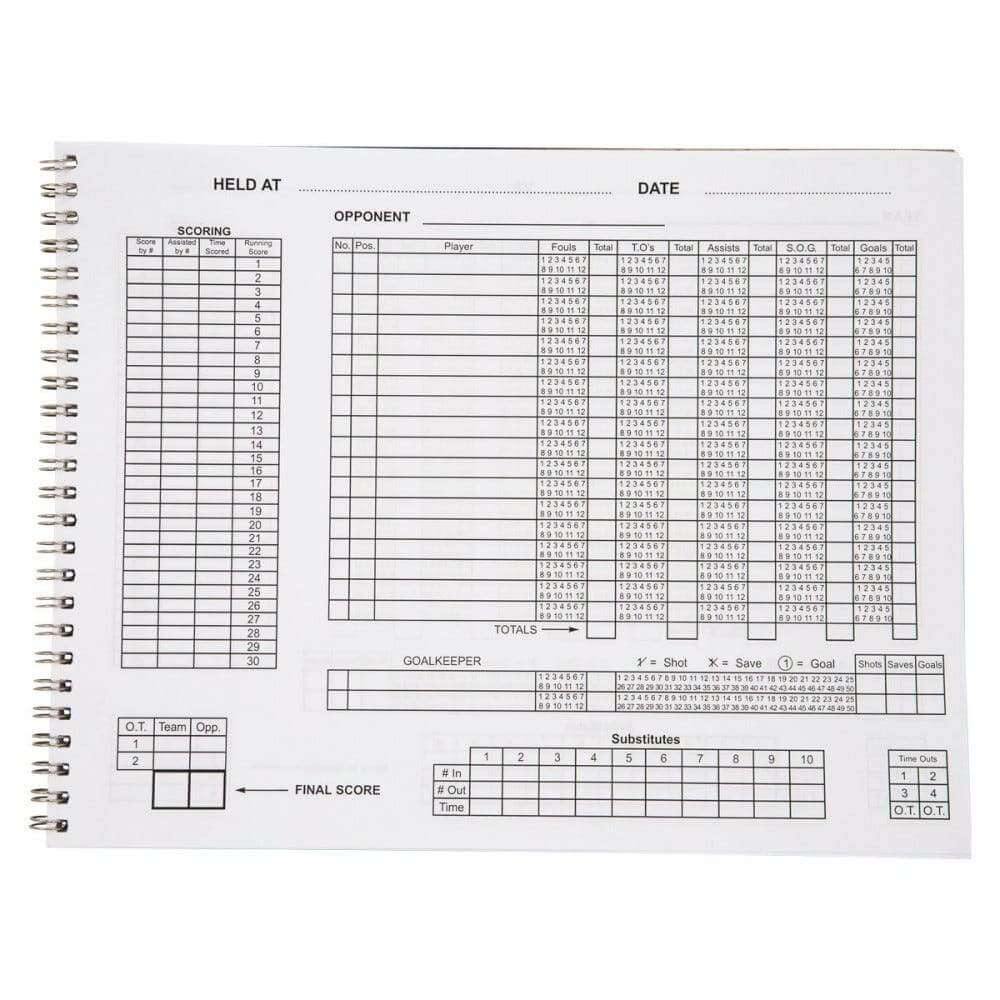 A&R Men's Lacrosse Score Book - Top String Lacrosse
