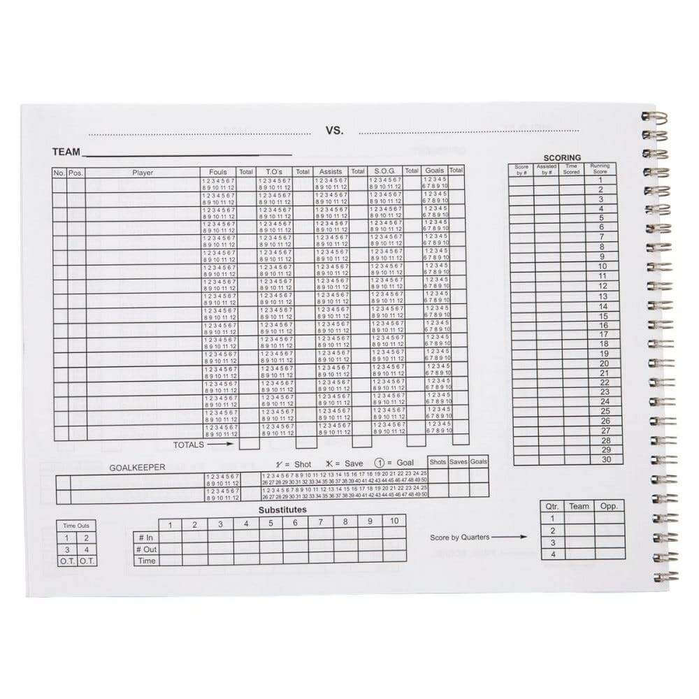 A&R Men's Lacrosse Score Book - Top String Lacrosse