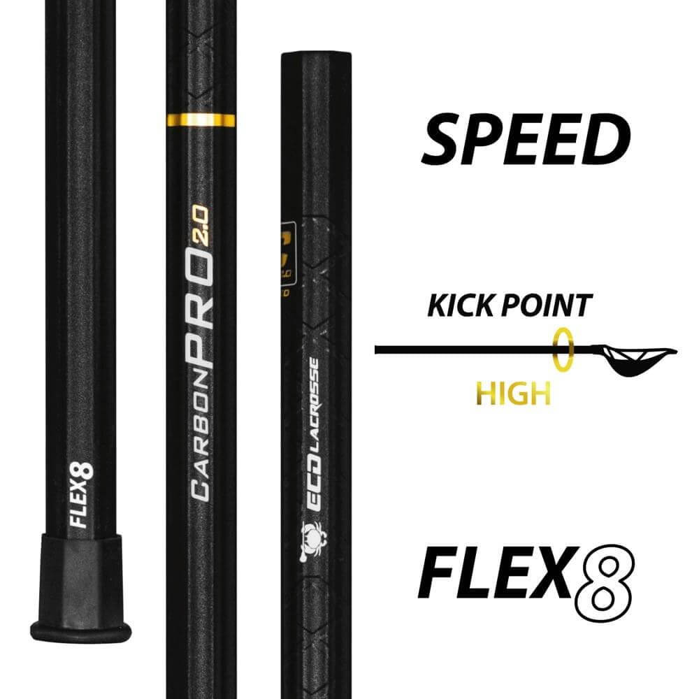 ECD Carbon Pro 2.0 Speed Composite Attack Lacrosse Shaft - Top String Lacrosse