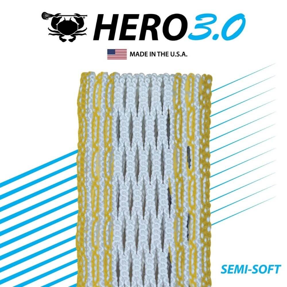 ECD Hero 3.0 Colors Storm Striker Lacrosse Mesh - Top String Lacrosse