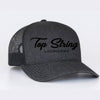 Top String Lacrosse Trucker Hat - Black/ Black