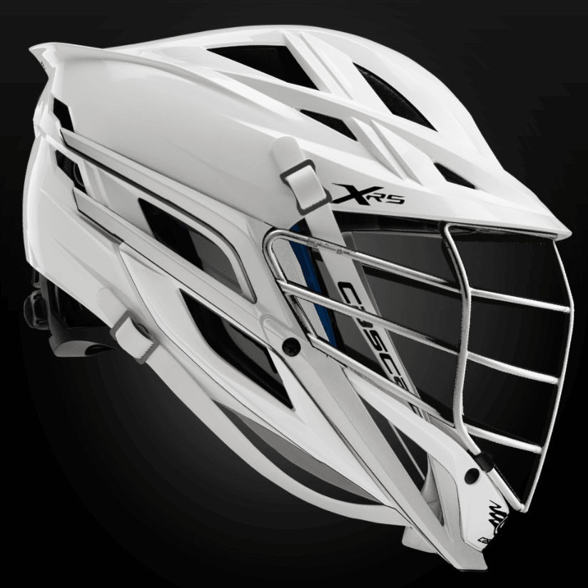 Cascade XRS Lacrosse Helmet - White Shell - Chrome Facemask