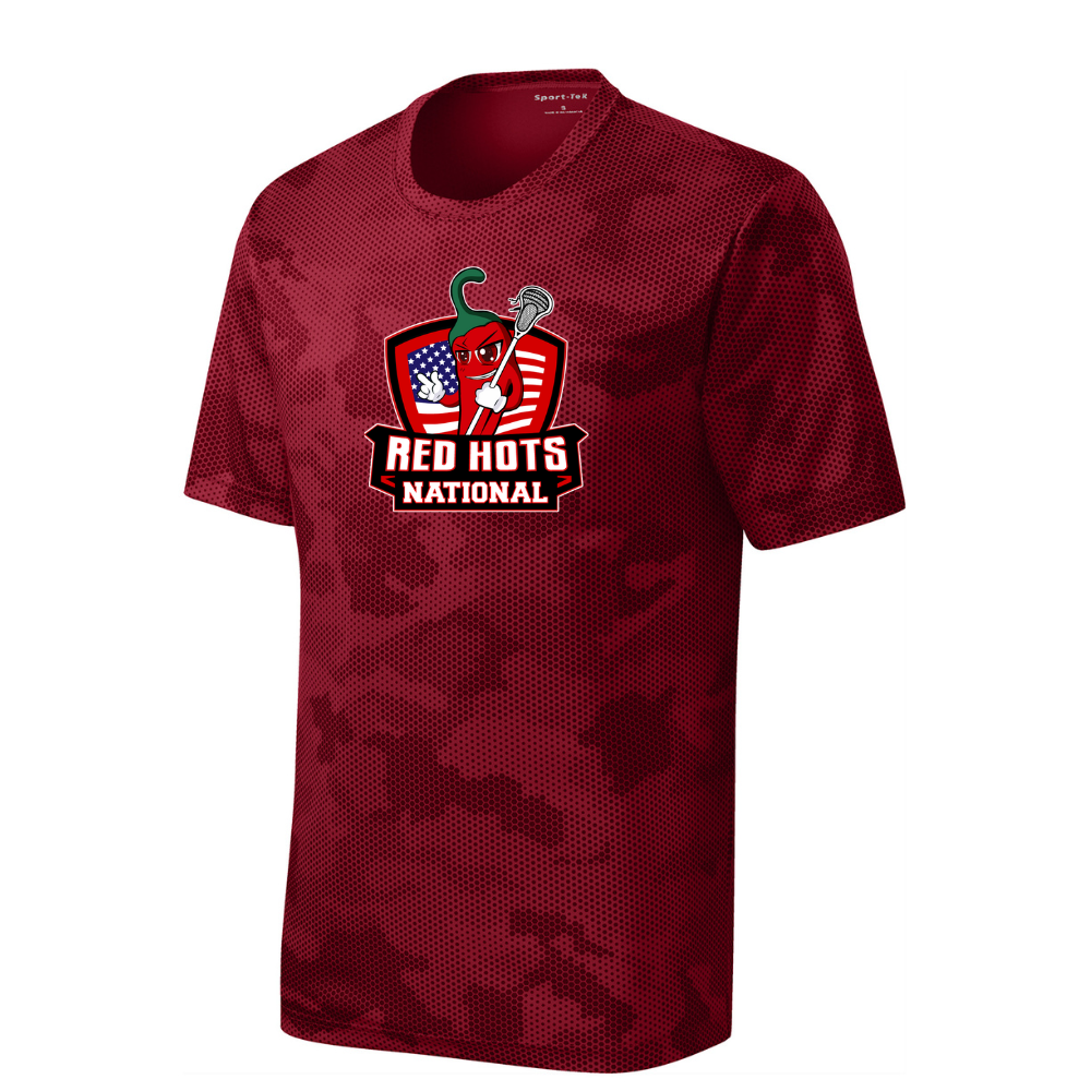 Red Hots National Youth CamoHex Performance T-Shirt - Red