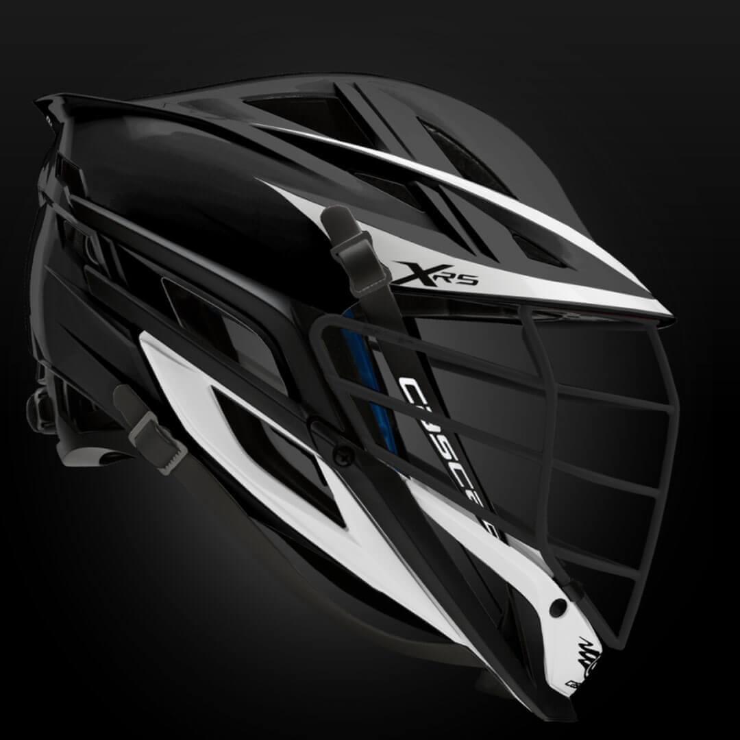 Cascade XRS Helmet - Black Shell - Black Mask - White Visor - White Chin - White Strap