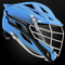 Cascade XRS Helmet - Hopkins Blue Shell - White Mask - White Strap - Top String Lacrosse