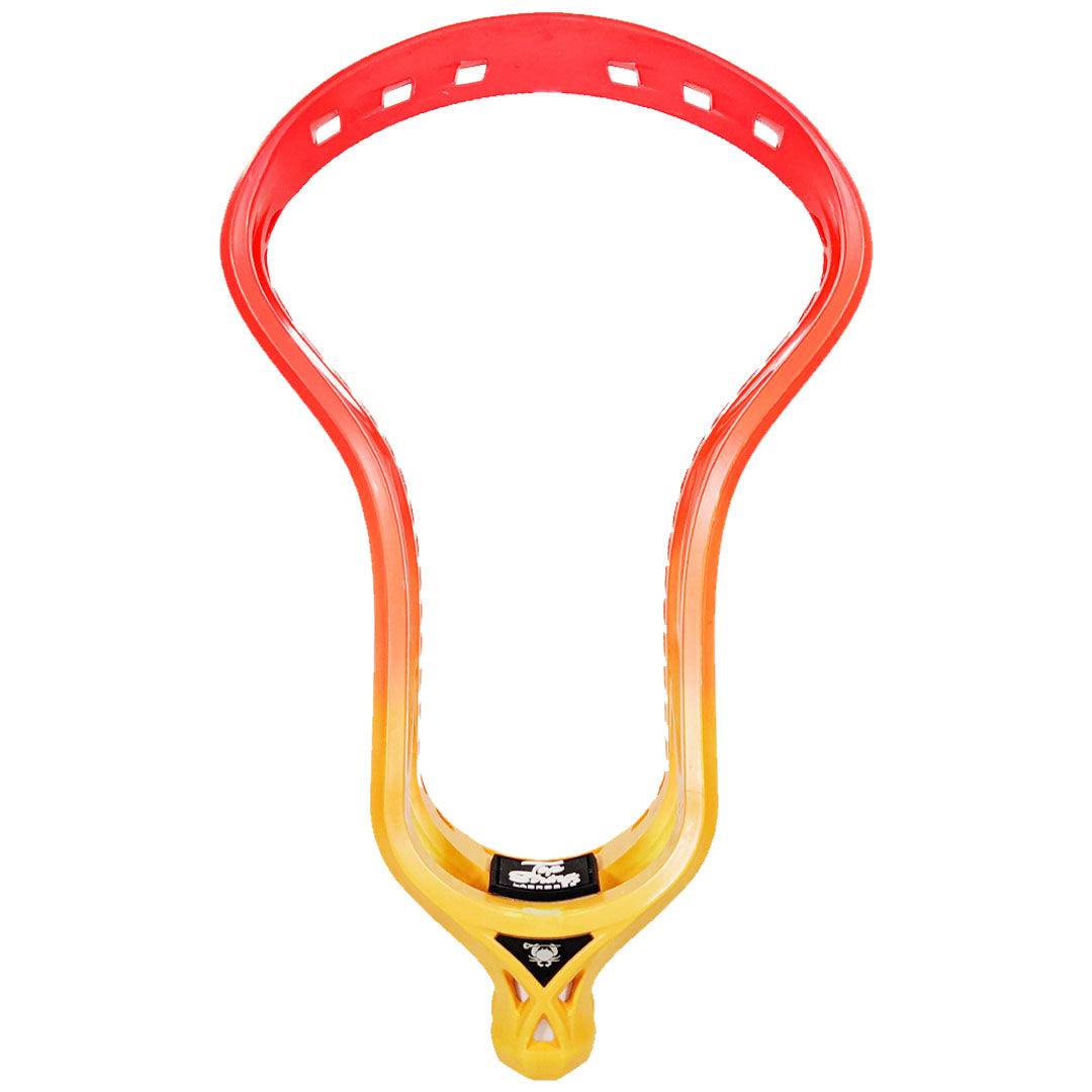 ECD Dyed Mirage 2.0 Lacrosse Head - Red/Orange/Yellow - Top String Lacrosse