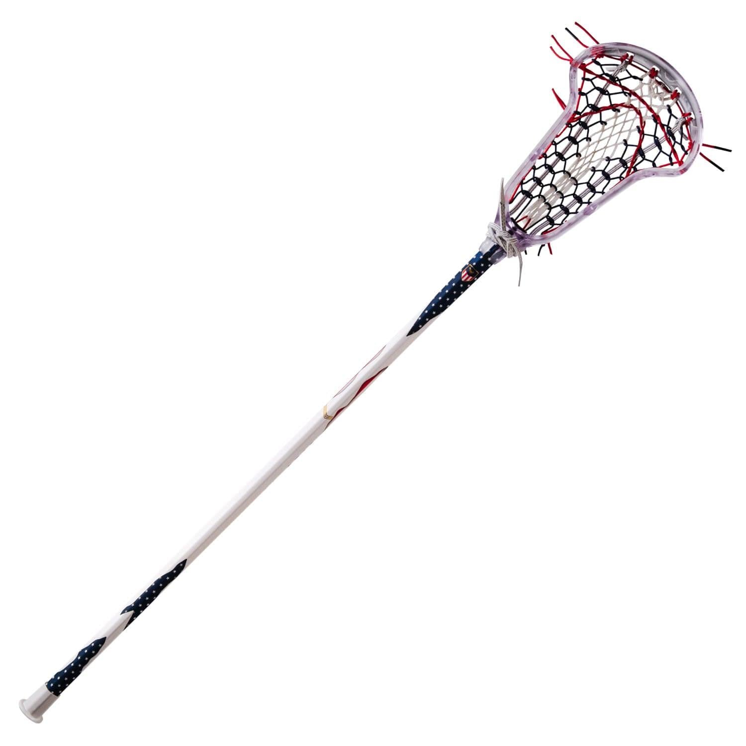 ECD Infinity Pro Clear USA 2022 Infinity Mesh Complete Women's Lacrosse Stick - Top String Lacrosse