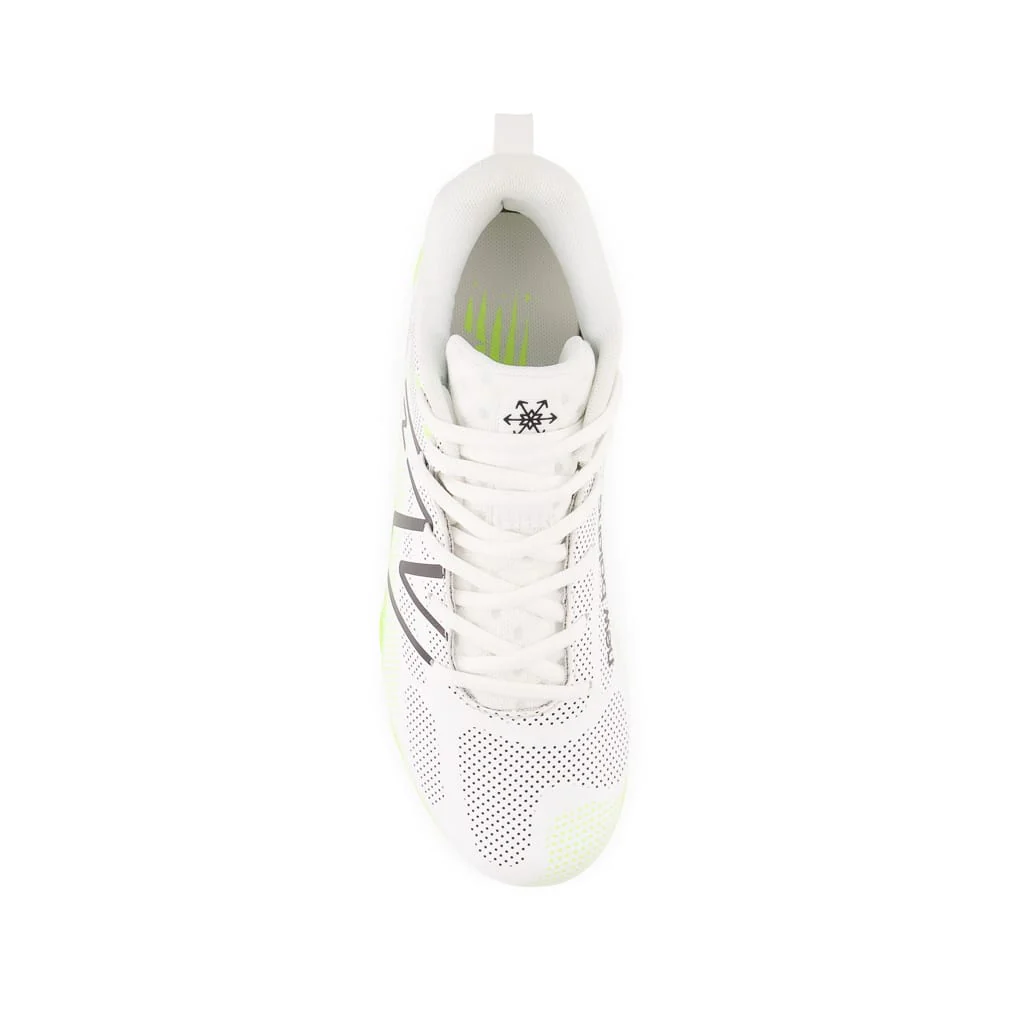 New Balance Freeze 4 Junior Lacrosse Cleats - White - Top String Lacrosse