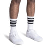 Socco Color Striped White Socks