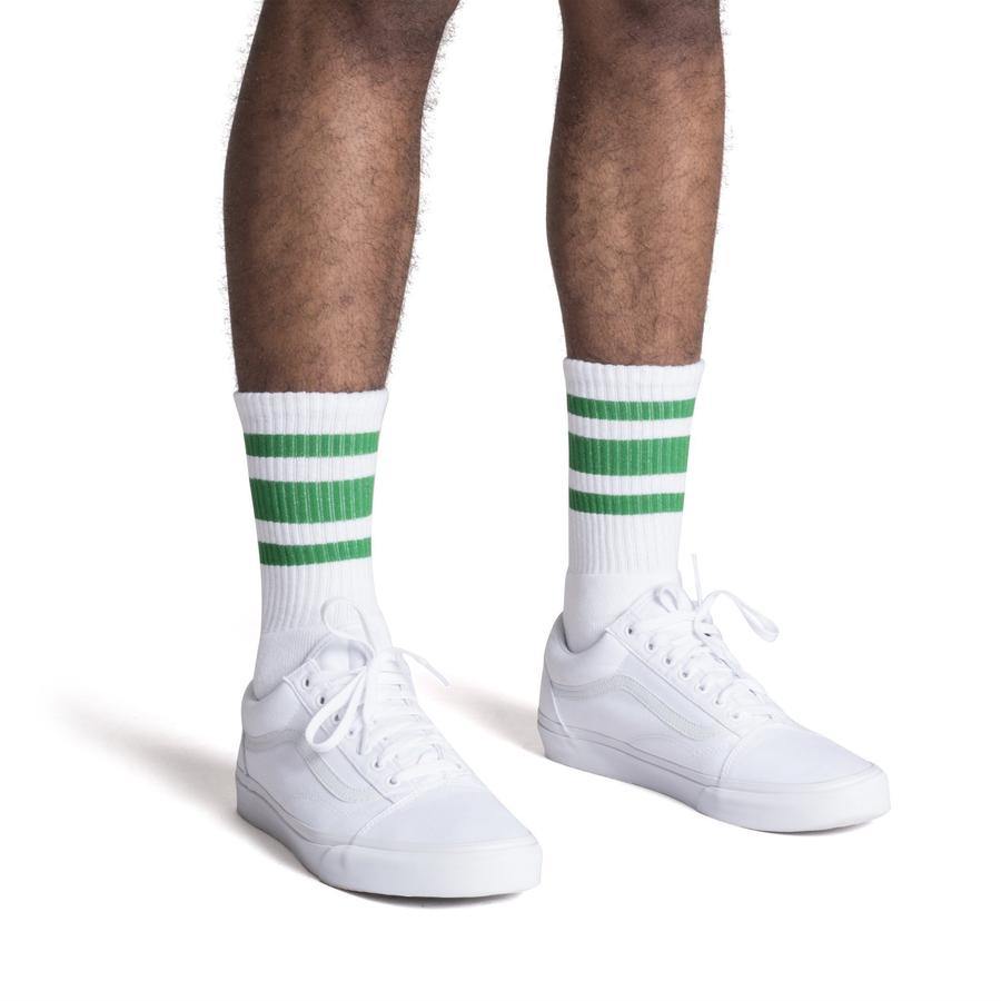 Socco Color Striped White Socks - Top String Lacrosse
