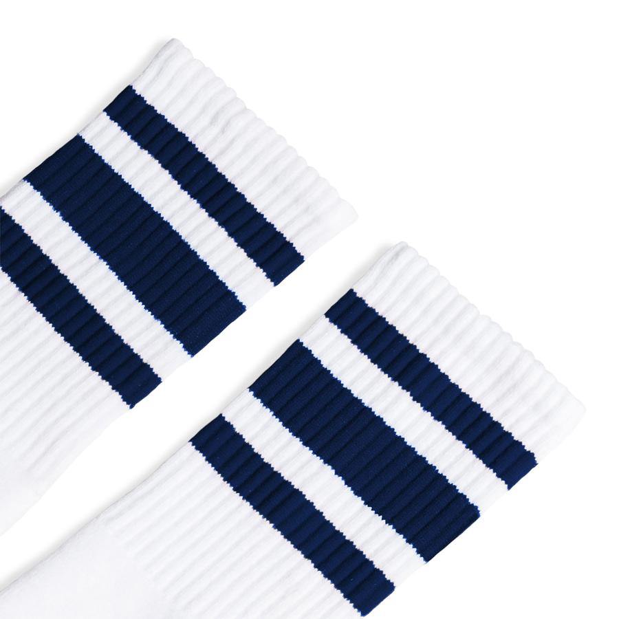 Socco Color Striped White Socks - Top String Lacrosse