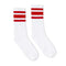 Socco Color Striped White Socks - Top String Lacrosse