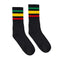 Socco Rasta Socks - Black - Top String Lacrosse