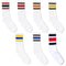Socco Two Toned Color Striped White Socks - Top String Lacrosse