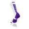 TCK Baseline 3.0 Crew Lacrosse Sock - White/Purple - Top String Lacrosse