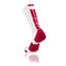 TCK Baseline 3.0 Crew Lacrosse Sock - White/Red - Top String Lacrosse