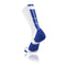 TCK Baseline 3.0 Crew Lacrosse Sock - White/Royal Blue - Top String Lacrosse